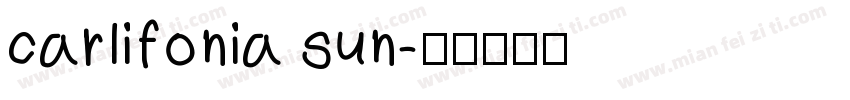 carlifonia sun字体转换